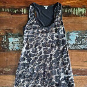 ✨ Charlotte Russe Sequin Bodycon Dress – Leopard Print – Size M ✨
